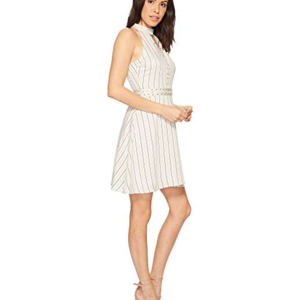 BB Dakota Women's Charlize Lace Up Striped Dress - Picture 5 of 8